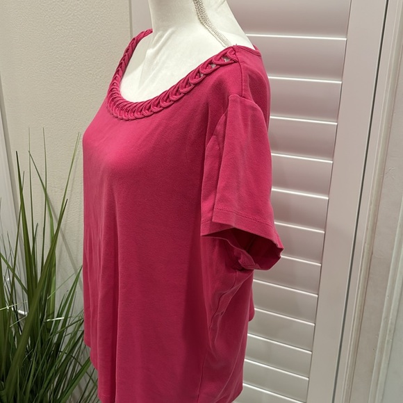 Rafaella scoop neck tee pink size 2X - Picture 3 of 6